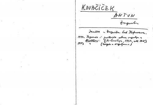 Kovačiček Antun : Zagreb