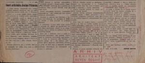 Smrt arhitekta Josipa Pičmana