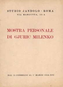 Mostra personale di Gjuric Milenko