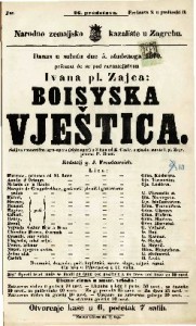 Boisyska vještica : Šaljiva romantična igro-opera (Spieloper) u 3 čina / E. Costa
