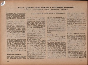 Referat zagrebačke sekcije arhitekata o arhitektonskoj problematici. Pročitan na plenumu Arhitekata povodom II. kongresa DITJ-a u Beogradu : Arhitektura