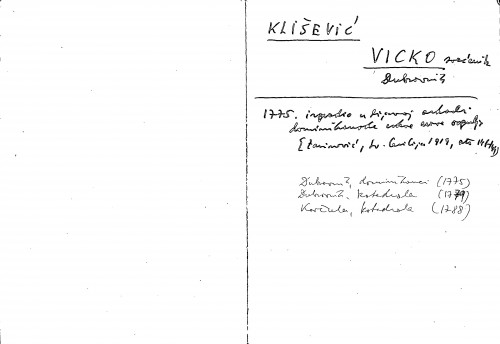 Klišević Vicko : svećenik : Dubrovnik