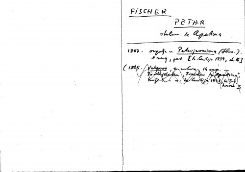 Fischer Petar : stolar iz Apatina