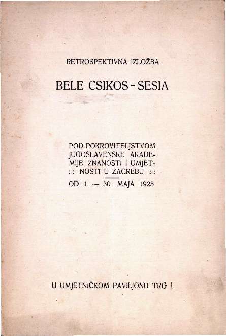 Retrospektivna izložba Bele Csikos-Sesia