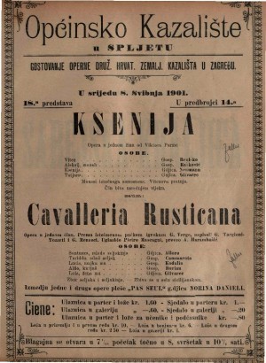 Cavalleria rusticana : opera u jednom činu / uglazbio Pietro Mascagni