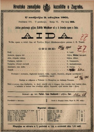 Aida : velika opera u četiri čina / od Verdi-a