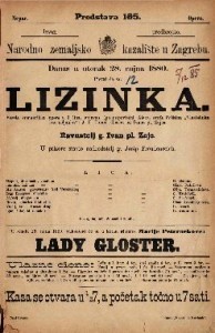 Lizinka : Vesela romantična opera u 3 čina / Glasba od Ivana pl. Zajca