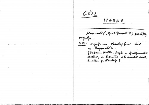 Göll[i.e. Göbl] Marko