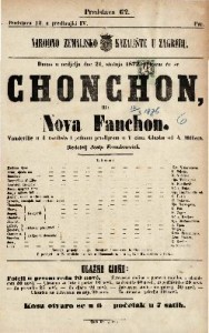 Chonchon ili Nova Fanchon : vaudeville u 4 razdiela i jednom predigrom u 1 činu / glasba od A. Mullera
