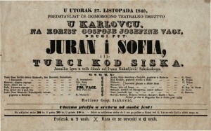 Juran i Sofia ili Turci kod Siska : Junačka igra u trih činah / od Ivana Kukuljevića Saksinskoga