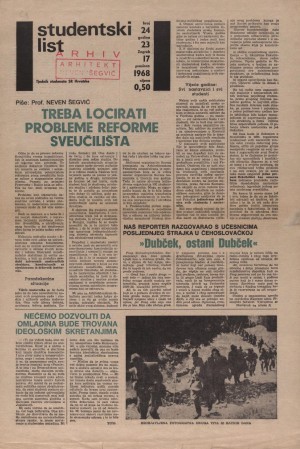 Treba locirati probleme reforme sveučilišta : Studentski list