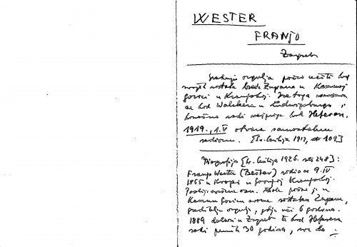 Wester Franjo : Zagreb