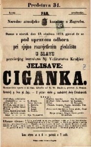 Ciganka : romantična opera u 3 čina / glasba od M. W. Balfe-a
