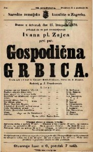 Gospodična Grbica : Vesela igra u 3 čina