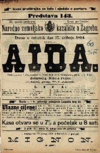 Aida : Velika opera u 4 čina / uglazbio G. Verdi