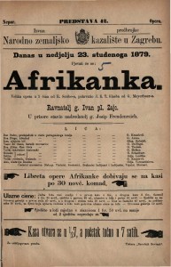 Afrikanka : velika opera u 5 čina / glasba od G. Meyerbeer-a