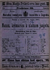 Nanon, krčmarica k zlatnom janjetu : Komična opereta u 3 čina / uglasbio Richard Genée