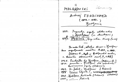Malahovski Andrej Ferdinand : Ljubljana