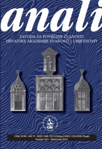 Sv. 52/1 (2014) / glavni urednik Nenad Vekarić