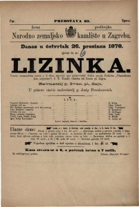 Lizinka : vesela romantična opera u 3 čina / glasba od Ivna pl. Zajca