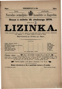 Lizinka : vesela romantična opera u 3 čina / glasba od Ivna pl. Zajca