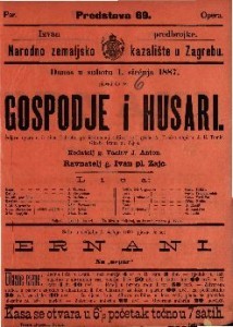 Gospodje i husari : Šaljiva opera u 3 čina / Glasba Ivana pl. Zajca