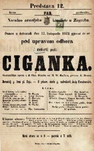 Ciganka : romantična opera u 3 čina / glasba od M. W. Balfe-a