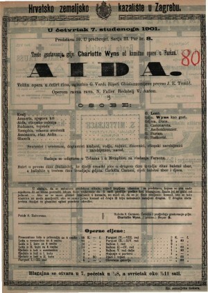Aida : velika opera u četiri čina / od Verdi-a