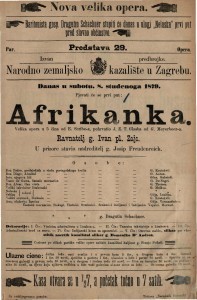 Afrikanka : velika opera u 5 čina / glasba od G. Meyerbeer-a