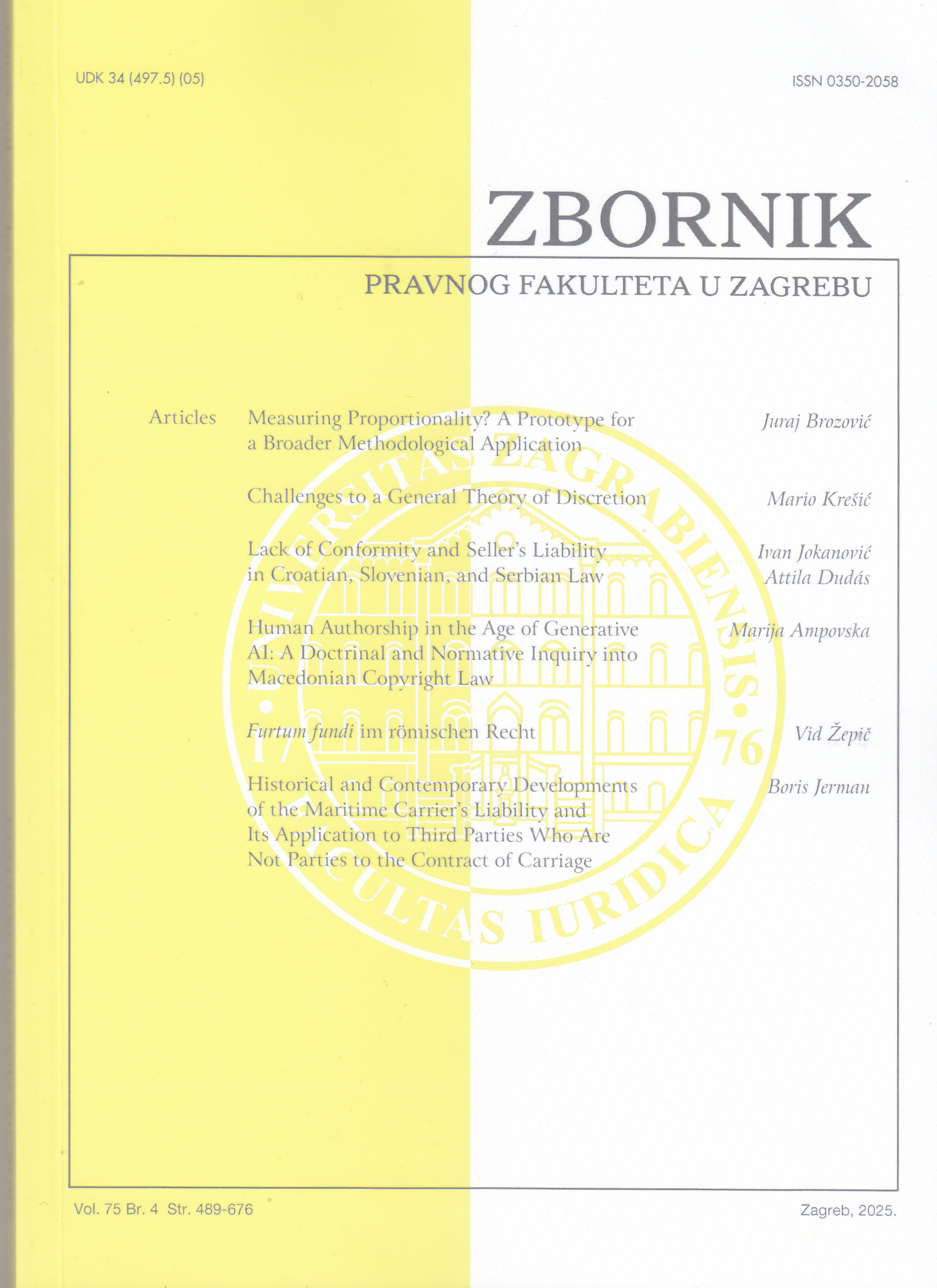 Zbornik Pravnog fakulteta u Zagrebu
