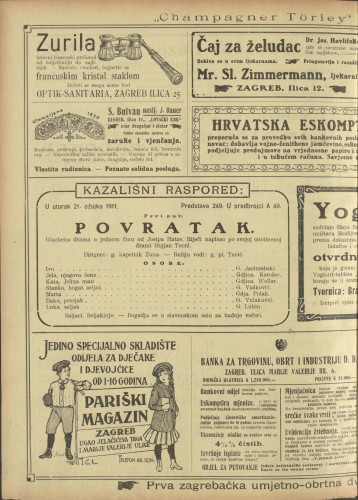Povratak ; Suzanina tajna : Glazbena drama u jednom činu : Intermezzo u jednom činu
