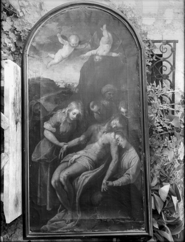 Samostan svetog Lovre (Šibenik) : Polaganje u grob, ulje na platnu, 16.-17. st. (Sante Peranda (?))