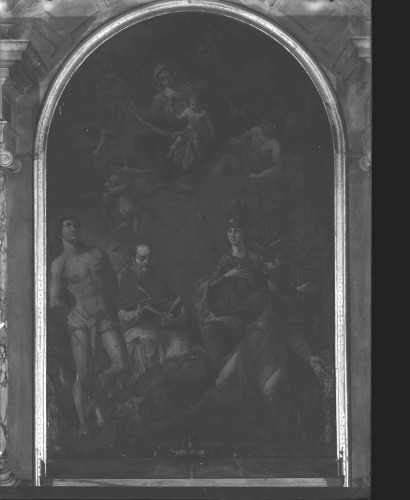 Crkva svetog Petra (Split) : Bogorodica sa svetima Rokom, Sebastijanom, Jeronimom i Jurjem, oltarna pala