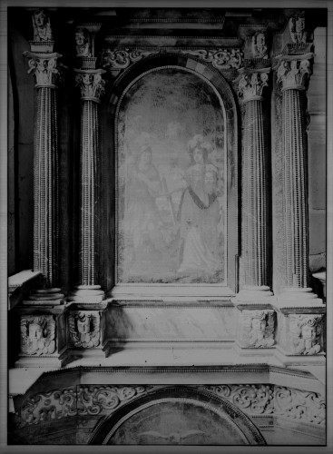 Crkva svete Katarine (Zagreb) : oltar svetih apostola, Sveti Juraj i sveta Judita s Holofernovom glavom, 1683. (Bernardo Bobić)
