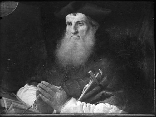 Samostan Uznesenja Marijina (sv. Ante) (Poljud, Split) : Portret biskupa Tome Nigera, ulje na dasci, 1527. (Lorenzo Lotto)