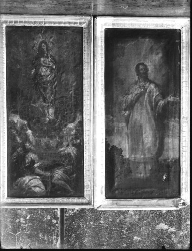 Katedrala Uznesenja Blažene Djevice Marije (sv. Dujma) (Split) : svetohranište, Uznesenje Blažene Djevice Marije i Sveti Dujam, ulje na platnu, oko 1635. (?) (Matej Ponzoni Pončun)