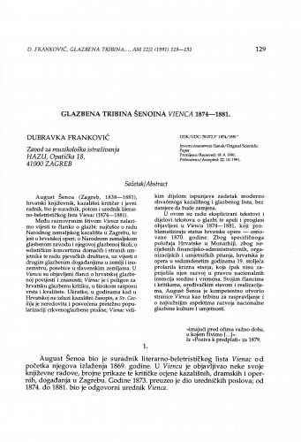 Glazbena tribina Šenoina 