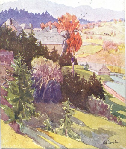 Mihovil Krušlin: Gorski kotar - Fužine : Razglednica Mihovila i Marije Krušlin Betti Ullrich, Kraljevica, 12.12.1914.