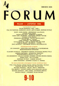 God. 38 [i.e.37](1998), knj. 70, br. 9-10 (rujan/listopad) / glavni i odgovorni urednik Slavko Mihalić ; urednik Dubravko Jelčić