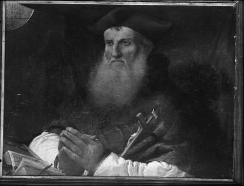 Samostan Uznesenja Marijina (sv. Ante) (Poljud, Split) : Portret biskupa Tome Nigera, ulje na dasci, 1527. (Lorenzo Lotto)