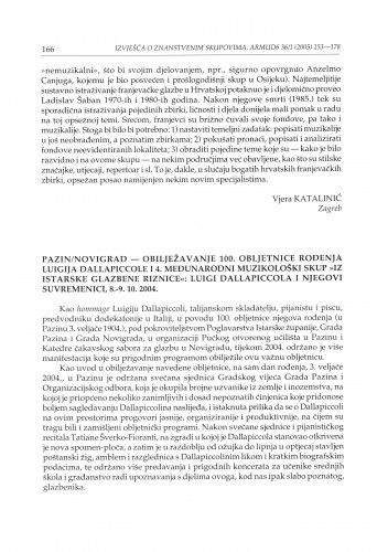 Pazin, Novigrad - obilježavanje 100. obljetnice rođenja Luigija Dallapiccole i 4. Međunarodni muzikološki skup 