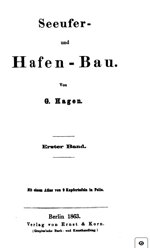 Das Meer: Seeufer - und Hafen-Bau : Erster Bandt