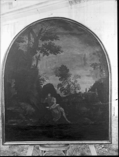 Katedrala Uznesenja Blažene Djevice Marije (sv. Dujma) (Split) : sakristija, Sveti Jeronim, ulje na platnu, 16. st. (Kopija prema Tizianu)