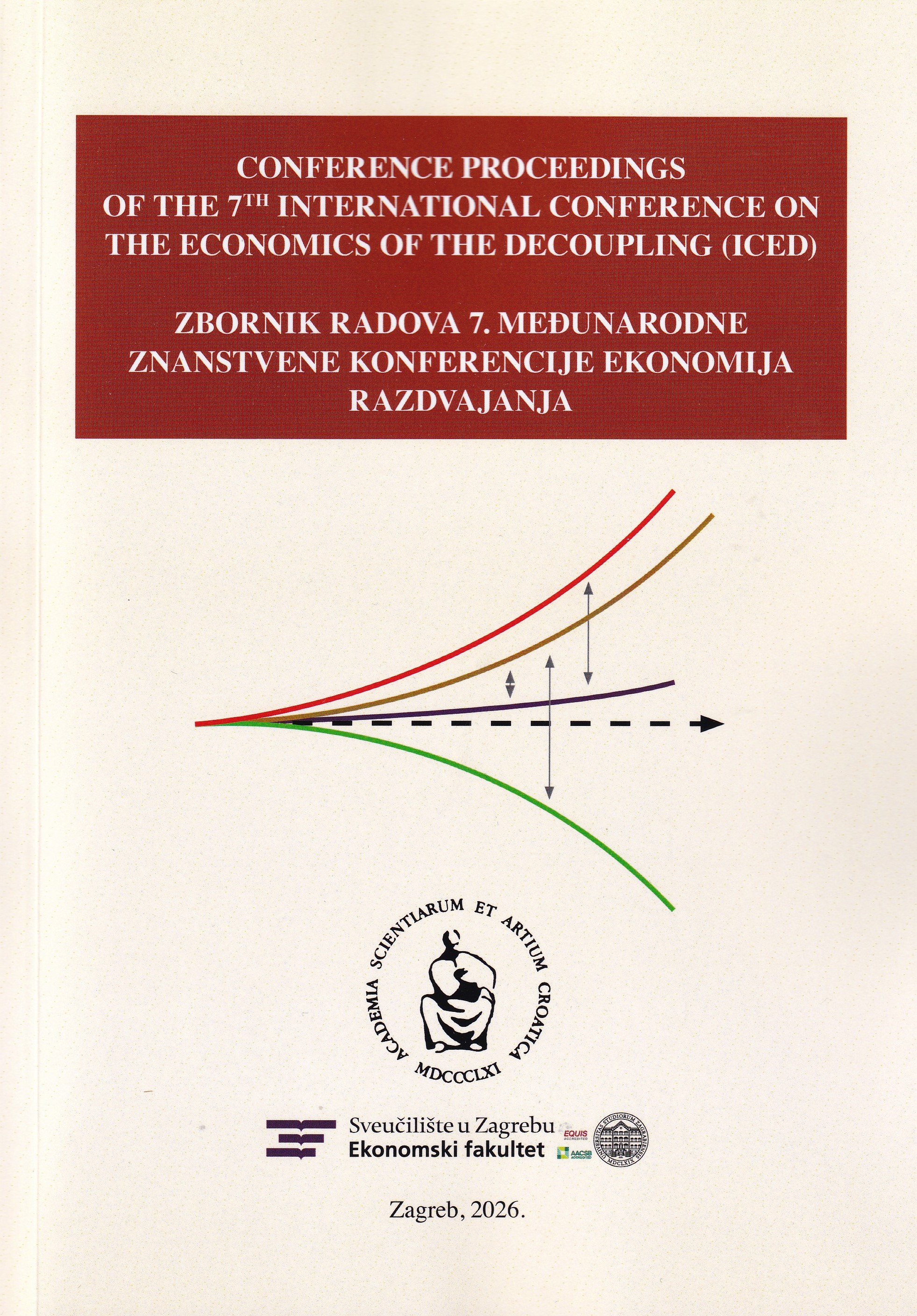 Conference Proceedings of the 7th International Conference on the Economics of Decoupling (ICED) : Zagreb, December 1-2, 2025 = Zbornik radova 7. međunarodne znanstvene konferencije Ekonomija razdvajanja : održane 1. i 2. prosinca 2025. u Zagrebu / [editors / urednici Gordan Družić, Tomislav Gelo]