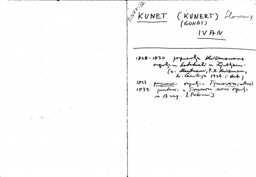 Kunet (Kunert, Kunat) Ivan : Slovenija