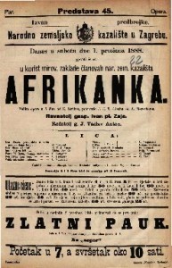 Afrikanka : Velika opera u 5 čina / Glasba od G. Meyerbeer-a