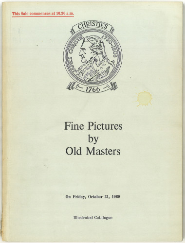 Catalogue of fine pictures by old masters : the properties of ... Lord Burnham (removed from Hall Barn, nr. Beaconsfield), Sir Alec Guinness, H. Munsinger ... Sir David Salomons (now sold by the trustees of the L. A. Mayer Memorial Foundation) and others : auction ... on Friday, October 31 1969 / Christie, Manson & Woods