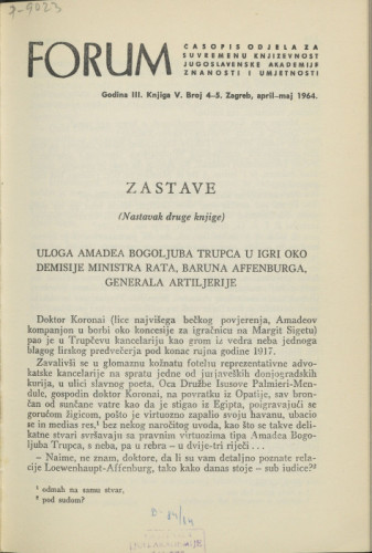 Zastave : (nastavak druge knjige) / M. Krleža