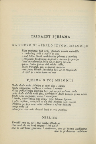 Trinaest pjesama / M. Slaviček