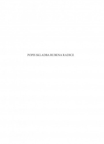 Popis skladba Rubena Radice